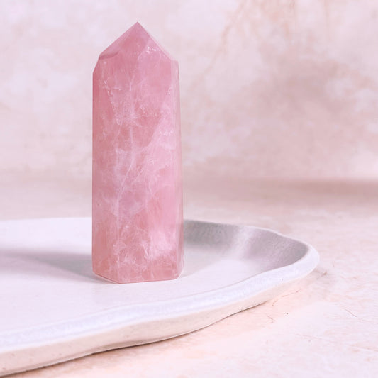 Rose Quartz crystal Tower –